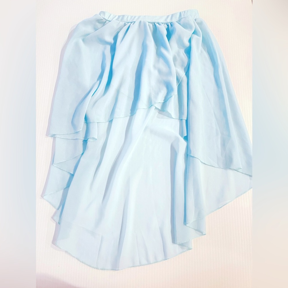 Light blue high/low dance skirt (child 8)